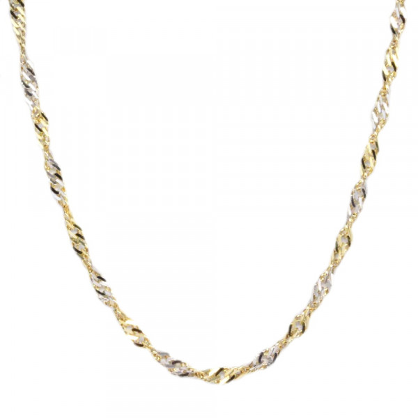 Damen Collier Singapur Halskette echt Gold 333 (8 kt) 45 cm lang