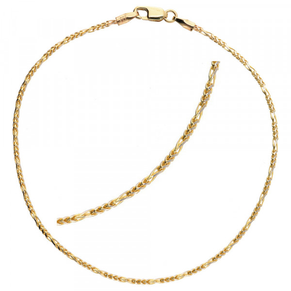 Damen Armkette echt Gold 333 (8 kt) Figaro rund Länge 20 cm
