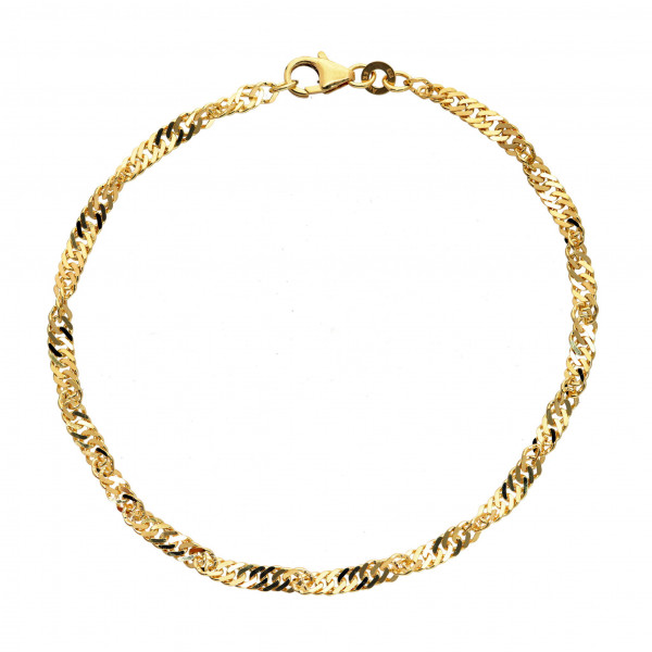 Armkette Singapur 3 mm breit echt Gold 333 (8 kt)