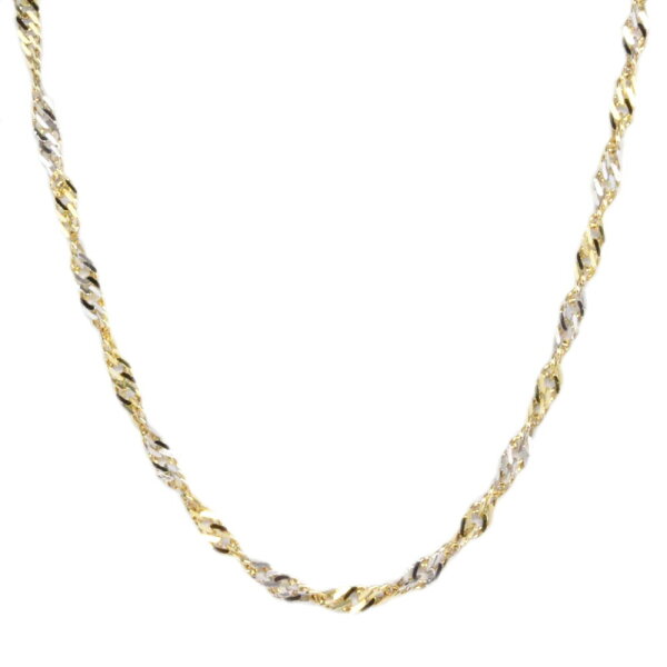 Damen Collier Singapur Kette echt Gold 333  (8 kt) 45 cm lang