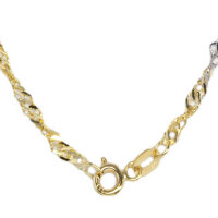 Damen Collier Singapur Kette echt Gold 333  (8 kt) 45 cm lang