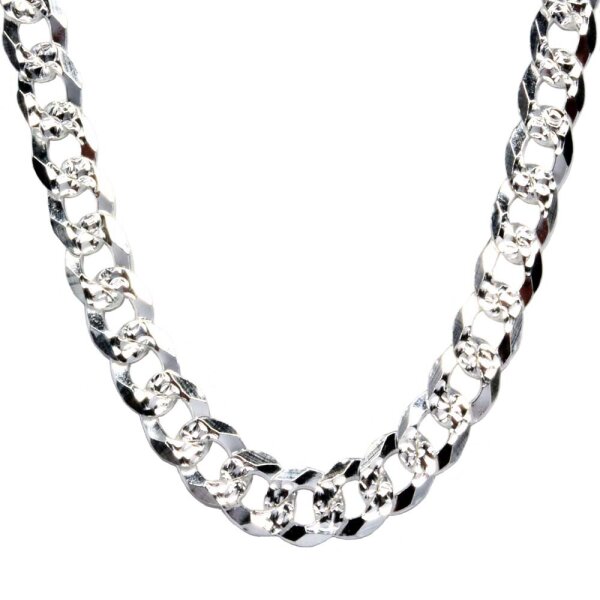 Panzer Kette Collier 5,5 mm breit echt Silber 925 50 cm