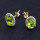 Ohrstecker aus Gold 375 (9 kt) mit echten Peridot