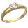 Damenring Solitär in Gold 375 (9 kt) bicolor mit Zirkonia