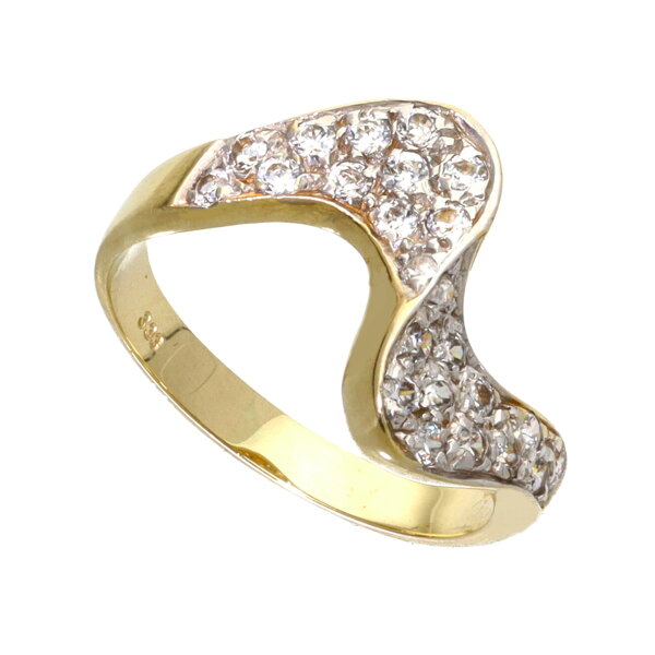 Moderner Damen Ring  echt Gold 333 (8 kt) mit Zirkonia