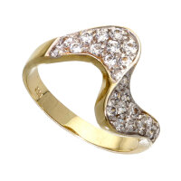 Moderner Damen Ring  echt Gold 333 (8 kt) mit Zirkonia