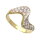 Moderner Damen Ring  echt Gold 333 (8 kt) mit Zirkonia