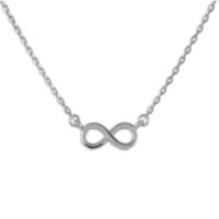 Infinty Collier aus echt Silber 925 rhodiniert