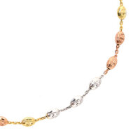 Damen Collier echt Gold 375 (9 kt) in tricolor