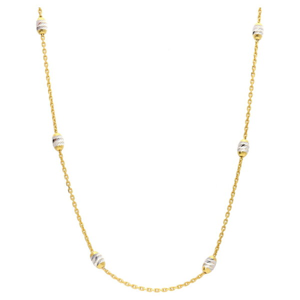 Kette Collier echt Gold 375 (9 kt) Rundanker 45 cm lang