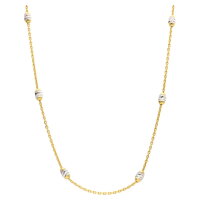 Kette Collier echt Gold 375 (9 kt) Rundanker 45 cm lang