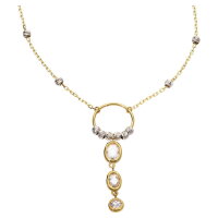 Damen Collier echt Gold  333 (8 kt) mit Zirkonia...