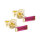 Damen Ohrstecker echt Gold 333 (8 kt) mit Rubin