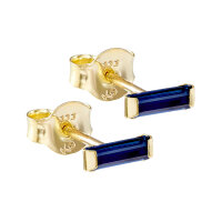 Damen Ohrstecker echt Gold 333 (8 kt) mit blauen Spinell