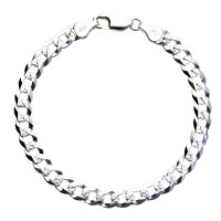 Armkette Panzer Armband 5,5 mm breit echt Silber 925  Sterlingsilber