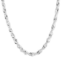 Collier Singapur Kette aus Silber 925 rhodiniert