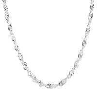 Collier Singapur Kette aus Silber 925 rhodiniert