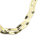 Collier Flechtkette echt Silber 925  bicolor 50 cm