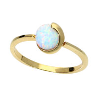 Ring echt Gold 375 (9 kt)  mit synthetischen Opal in...