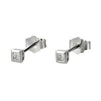 Ohrstecker echt Silber 925 rhodiniert mit Zirkonia