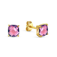 Damen Ohrstecker echt Gold 333 (8 kt) mit Amethyst