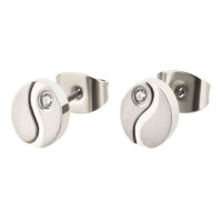 Damen Ohrstecker aus Titan mit Zirkonia