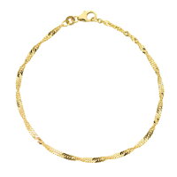 Armkette Singapur 2,2 mm breit echt Gold 333  (8 kt)