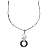 Collier echt Silber 925 rhodiniert mit Anhänger aus...