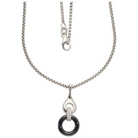 Collier echt Silber 925 rhodiniert mit Anhänger aus...