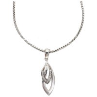 Damen Collier echt Silber 925 rhodiniert mit Zirkonia...