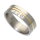 Trauring Ring von Rauschmayer aus Edelstahl und Gold 585 in bicolor mit 3 Brillanten G/SI