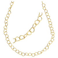 Herz Fußkettchen echt Gold 333 (8 kt)  in 25 cm stufenlos verstellbar
