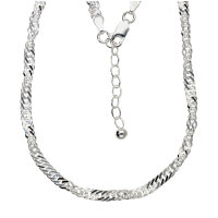Fußkettchen Singapur Silber 925 Stärke 3 mm