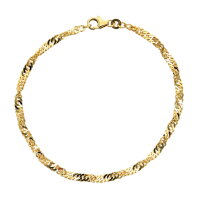 Armkette Singapur 3 mm breit echt Gold 333  (8 kt)