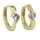 Damen Klappcreolen echt Gold 333 (8 kt) mit echten Amethyst