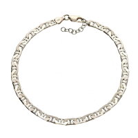 Massive Fußkette Silber 925 Größe XL 31 cm lang verstellbar