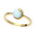 Damen Ring echt Gold 375 (9 kt) mit synthetischen Opal