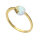 Damen Ring echt Gold 375 (9 kt) mit synthetischen Opal