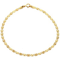 Armkette echt Gold 375 (9 kt)  mit Diamantschliff 19 cm lang