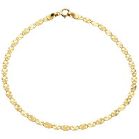 Armkette echt Gold 375 (9 kt)  mit Diamantschliff 19 cm lang