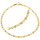 Armkette echt Gold 375 (9 kt)  mit Diamantschliff 19 cm lang