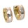 Creolen Klappcreolen aus echt Gold 333 (8kt) in tricolor