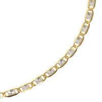 Armkette echt Gold 375 (9 kt)  bicolor mit Diamantschliff...
