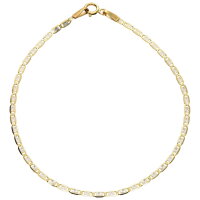 Armkette echt Gold 375 (9 kt)  bicolor mit Diamantschliff 19 cm lang