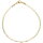 Armkette echt Gold 375 (9 kt)  bicolor mit Diamantschliff 19 cm lang