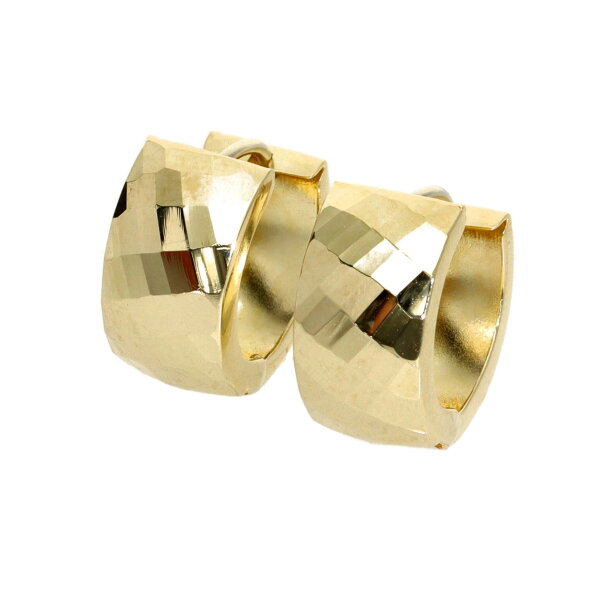 Breite Creolen Klappcreolen aus echt Gold 333 (8kt)