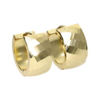 Breite Creolen Klappcreolen aus echt Gold 333 (8kt)