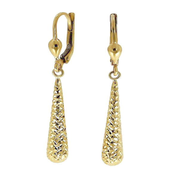 Ohrringe Ohrhänger echt Gold 333 (8 kt)  diamantiert