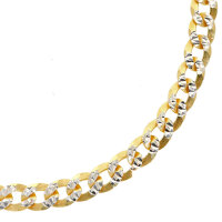 Armkette Panzer echt Silber 925 diamantiert in bicolor