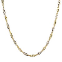 Damen Collier echt Gold 333 (8 kt) in bicolor